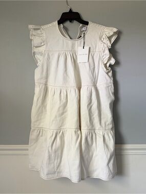 Jacquie and the label white denim dress size large